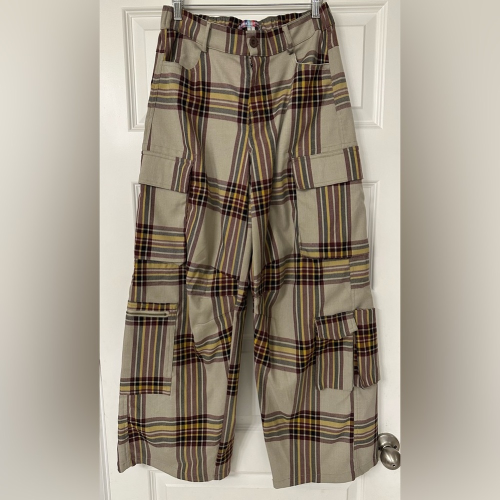 Plaid Cargo Pants